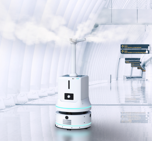 [에어칼리브] 소독로봇 180C 넓은 지역을 자율적으로 소독하는 로봇  방역로봇 살균로봇